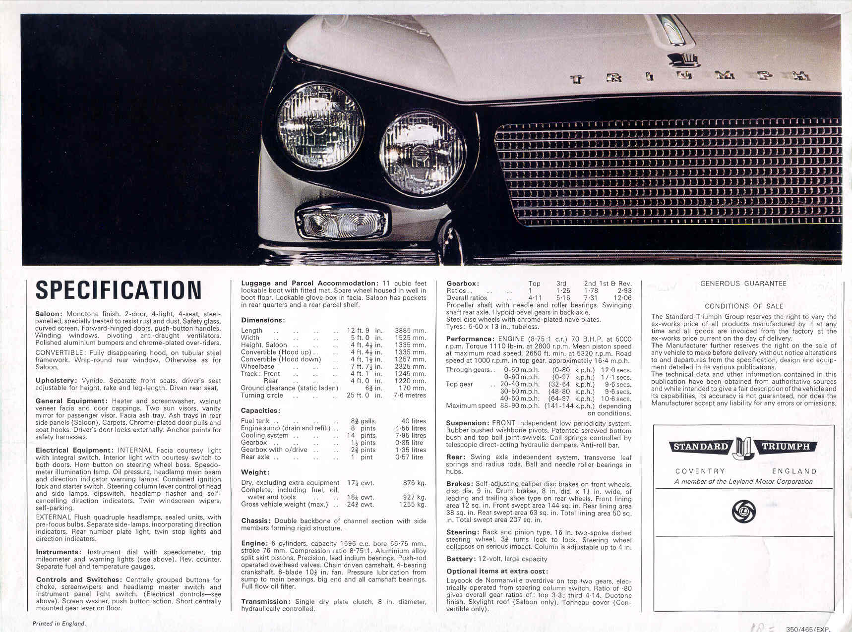 Triumph Vitesse 6 UK!